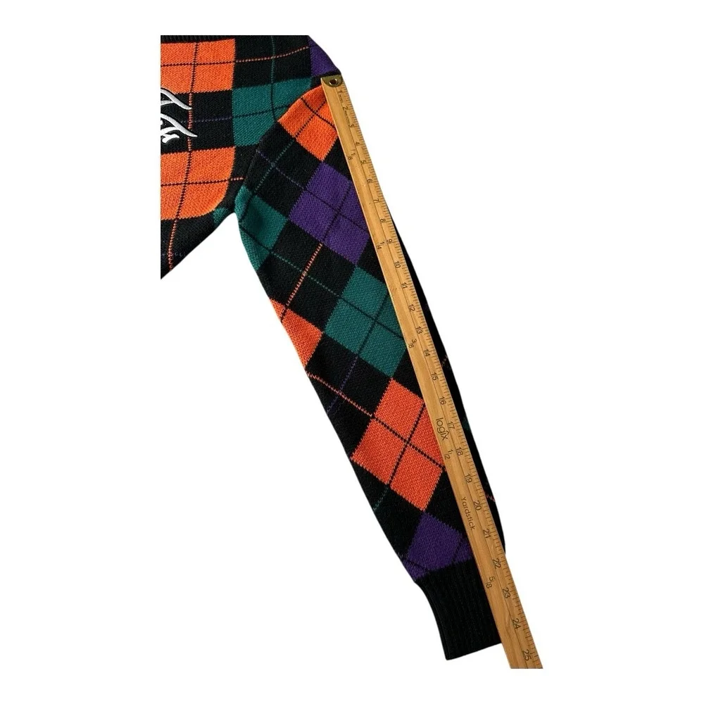 Teddy‎ Fresh Men V-Neck Argyle Sweater Size Multicolor Knit XS
